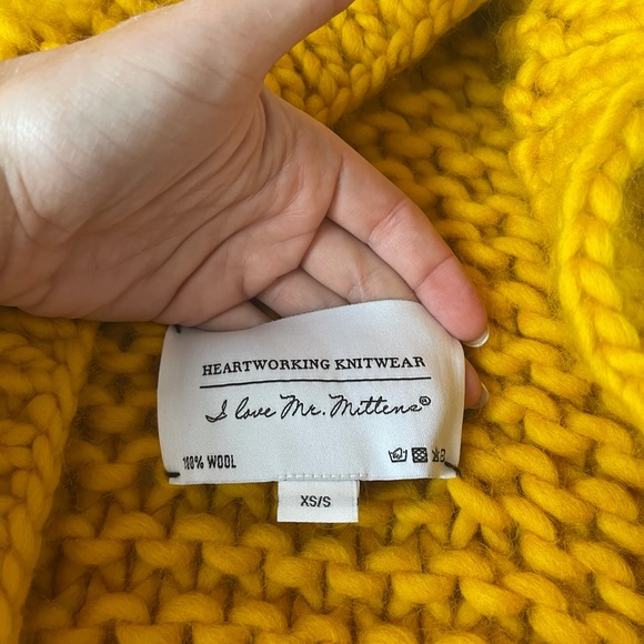 I Love Mr Mittens Sweater in RARE (Vibey) Yellow - Picture 5 of 6